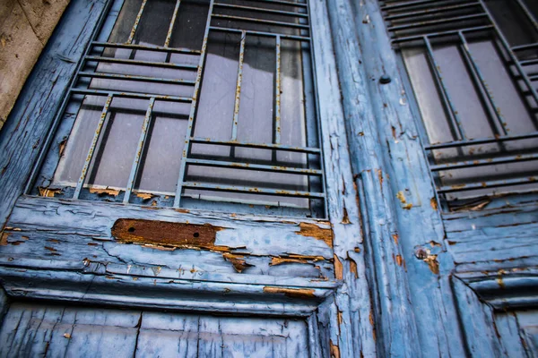 Limassol Zypern Dezember 2021 Detailaufnahme Einer Alten Tür Die Durch — Stockfoto