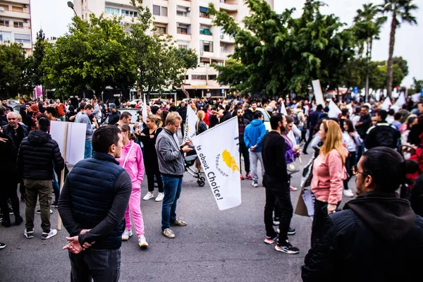 Limassol Chypre Décembre 2021 Manifestation Populaire Contre Gouvernement Chypriote Pour — Photo