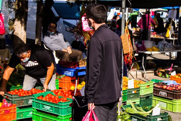 Limassol Chipre Diciembre 2021 Las Personas Que Compran Mercado Los — Foto de Stock