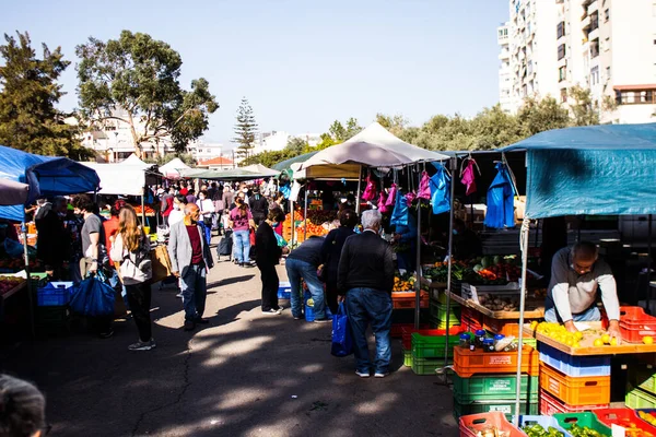 Λεμεσός Κύπρος Δεκεμβρίου 2021 Άνθρωποι Που Ψωνίζουν Στην Αγορά Του — Φωτογραφία Αρχείου