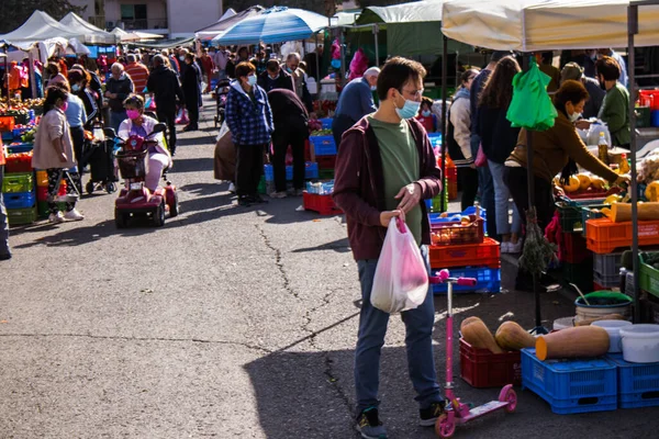 Limassol Chipre Diciembre 2021 Las Personas Que Compran Mercado Los — Foto de Stock