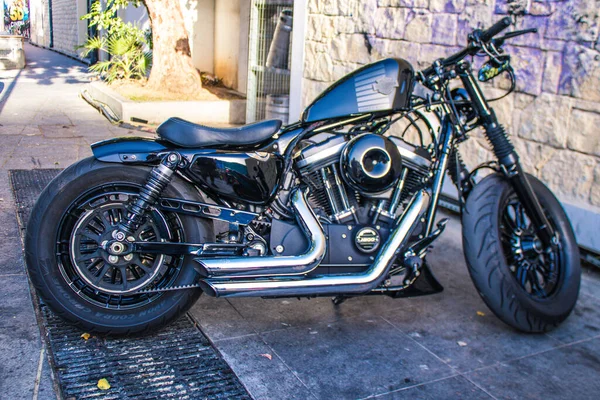 Λεμεσός Κύπρος Δεκεμβρίου 2021 Closeup Mechanics Harley Davidson Σαράντα Ύψος — Φωτογραφία Αρχείου