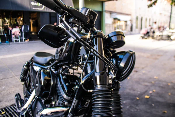 Limassol Cyprus December 2021 Closeup Mechanics Harley Davidson Forty Height — Stock Photo, Image