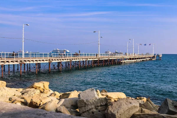 Limassol Zypern Dezember 2021 Die Promenade Limassol Ist Bei Urlaubern — Stockfoto