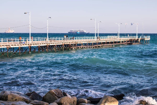 Limassol Zypern Dezember 2021 Die Promenade Limassol Ist Bei Urlaubern — Stockfoto