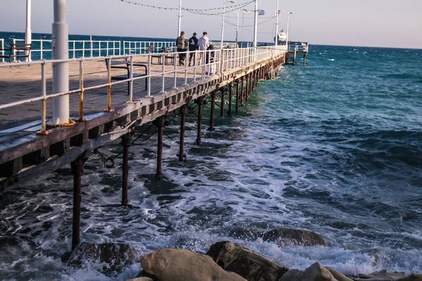 Limassol Zypern Dezember 2021 Die Promenade Limassol Ist Bei Urlaubern — Stockfoto