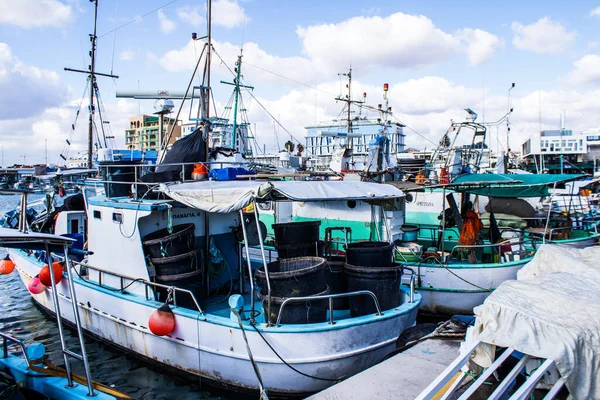 Limassol Chipre Diciembre 2021 Embarcación Amarrada Puerto Deportivo Limassol Que — Foto de Stock