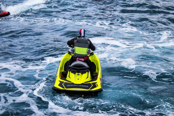 Limassol Cyprus December 2021 Sportsman Jet Ski Taking Part Sporting — Stock Photo, Image