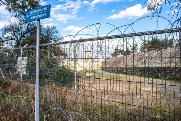 Nicosia Cyprus December 2021 Greek Turkish Buffer Zone Controlled United — Stock Photo, Image