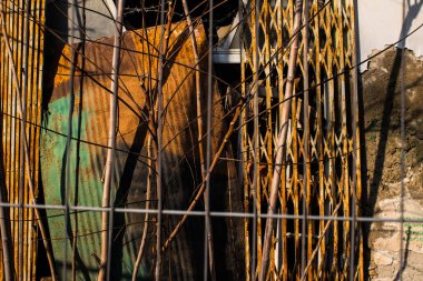 Nicosia, Cyprus - January 01, 2022 Cyprus-Turkish buffer zone controlled by the United Nations Peacekeeping Force in the divided city of Nicosia, during the coronavirus epidemic hitting Cyprus