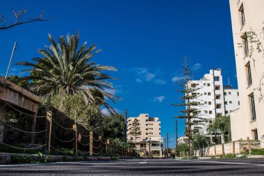Varosha, Kuzey Kıbrıs - 06 Ocak 2022 Varosha, 1972 'de kurulan bir sahil beldesi, 1974' teki Türk askeri müdahalesi sonrasında sakinleri tarafından terk edilmiş hayalet bir kasaba haline geldi.