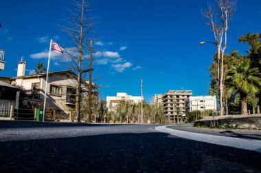 Varosha, Kuzey Kıbrıs - 06 Ocak 2022 Varosha, 1972 'de kurulan bir sahil beldesi, 1974' teki Türk askeri müdahalesi sonrasında sakinleri tarafından terk edilmiş hayalet bir kasaba haline geldi.