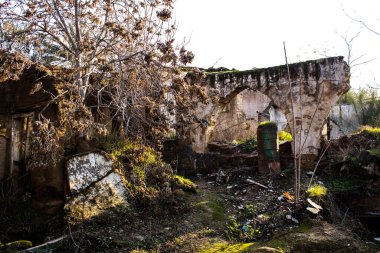Nicosia, Cyprus - January 01, 2022 Cyprus-Turkish buffer zone controlled by the United Nations Peacekeeping Force in the divided city of Nicosia, during the coronavirus epidemic hitting Cyprus