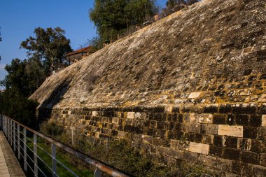 Nicosia, Cyprus - January 01, 2022 Cyprus-Turkish buffer zone controlled by the United Nations Peacekeeping Force in the divided city of Nicosia, during the coronavirus epidemic hitting Cyprus