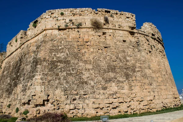 北塞浦路斯法马古斯塔 2022年1月8日 法马古斯塔城墙 是威尼斯塞浦路斯的最后一个要塞 建于10世纪 全长约两英里 完全围绕着这座古城 — 图库照片