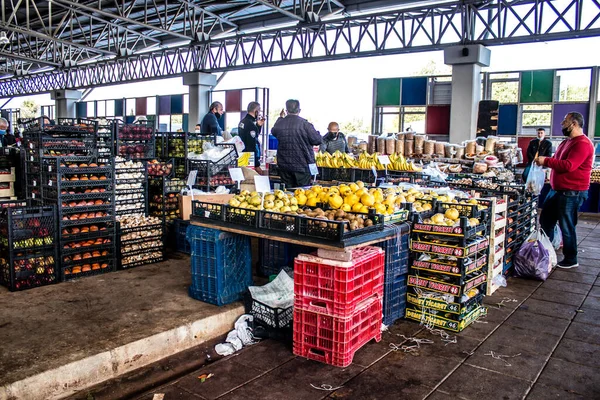 Famagusta Turkish Republic Northern Cyprus January 2022 Typical Cypriot Market — стокове фото