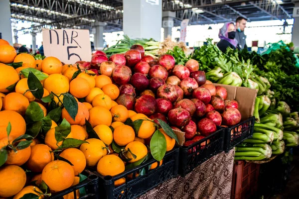 Famagusta República Turca Norte Cyprus Janeiro 2022 Mercado Cipriota Típico — Fotografia de Stock