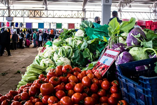 Famagusta República Turca Norte Cyprus Janeiro 2022 Mercado Cipriota Típico — Fotografia de Stock