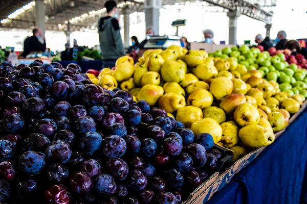 Famagusta República Turca Norte Cyprus Janeiro 2022 Mercado Cipriota Típico — Fotografia de Stock