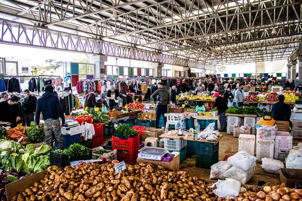 Famagusta Turecká Republika Severní Thajsko Ledna 2022 Typický Kyperský Trh — Stock fotografie