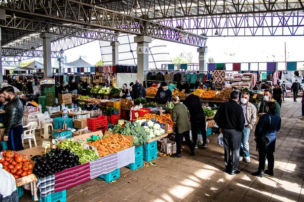 Famagusta Turkish Republic Northern Cyprus January 2022 Typical Cypriot Market — Stock Photo, Image