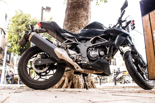 Tel Aviv Israel Febrero 2022 Motocicleta Estacionada Las Calles Del —  Fotos de Stock