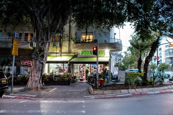 Тель Авив Израиль Февраля 2022 Года Городской Пейзаж Центра Тель — стоковое фото
