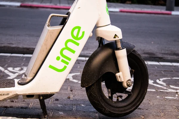 Tel Aviv Israel Febrero 2022 Scooter Eléctrico Para Alquilar Que —  Fotos de Stock