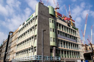 Tel Aviv, İsrail - 09 Şubat 2022 Tel Aviv 'in metropol bölgesinin şehir merkezi İsrail' in en büyük ikinci şehri