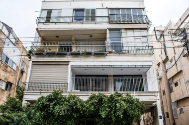 Tel Aviv, İsrail - 5 Şubat 2022 Tel Aviv 'in metropol bölgesinin şehir merkezi İsrail' in en büyük ikinci şehri