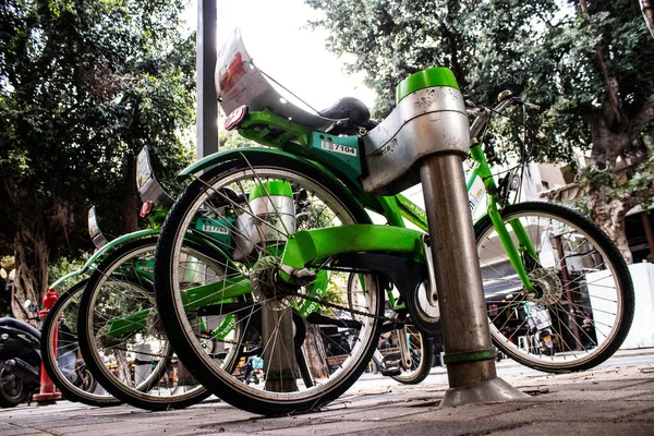 Tel Aviv Israel Fevereiro 2022 Bicicletas Acessíveis Para Alugar Por — Fotografia de Stock