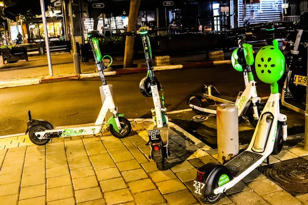 Tel Aviv Israel Febrero 2022 Scooter Eléctrico Para Alquilar Que — Foto de Stock