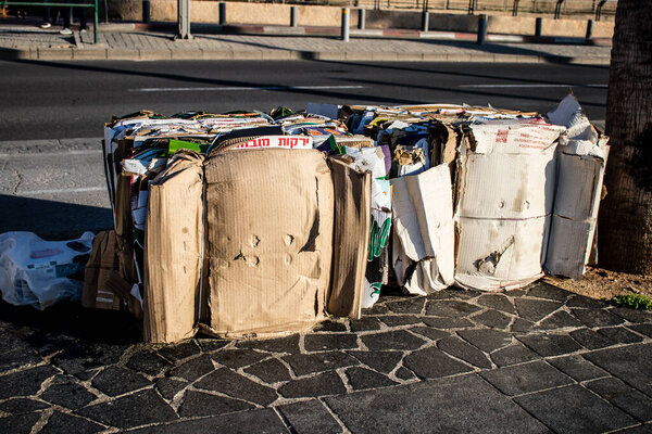 Тель-Авив, Израиль - 15 февраля 2022 года Городской пейзаж центра Тель-Авива - второй по величине город Израиля