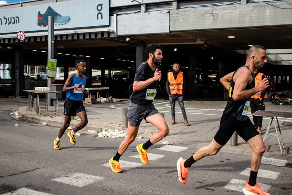 Tel Aviv Israel February 2022 Runners Street Tel Aviv Samsung — Stock Photo, Image