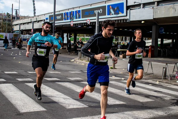 Tel Aviv Israel Februar 2022 Läufer Auf Den Straßen Von — Stockfoto