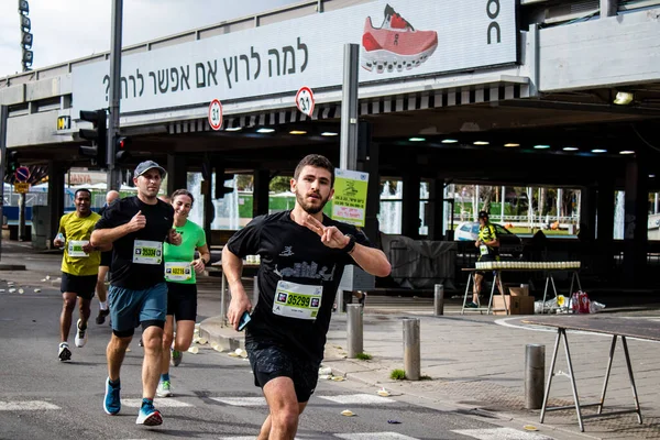 Tel Aviv Israel Februar 2022 Läufer Auf Den Straßen Von — Stockfoto