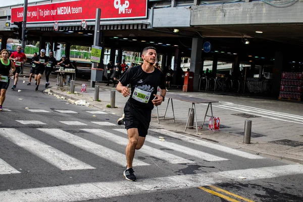 Tel Aviv Israel February 2022 Runners Street Tel Aviv Samsung — Stock Photo, Image