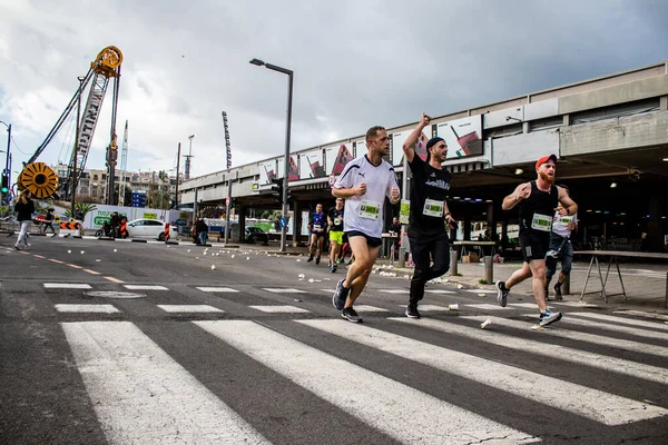 Tel Aviv Israel Februar 2022 Läufer Auf Den Straßen Von — Stockfoto