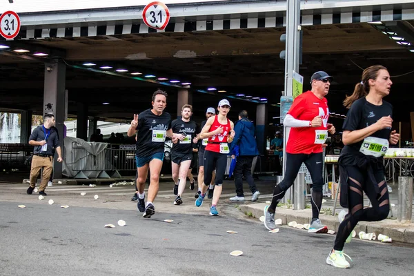 Tel Aviv Israel Februar 2022 Läufer Auf Den Straßen Von — Stockfoto