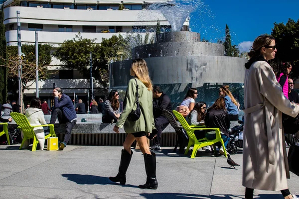 Tel Aviv Izrael Března 2022 Neidentifikovaní Lidé Turisté Navštíví Dizengoffovo — Stock fotografie