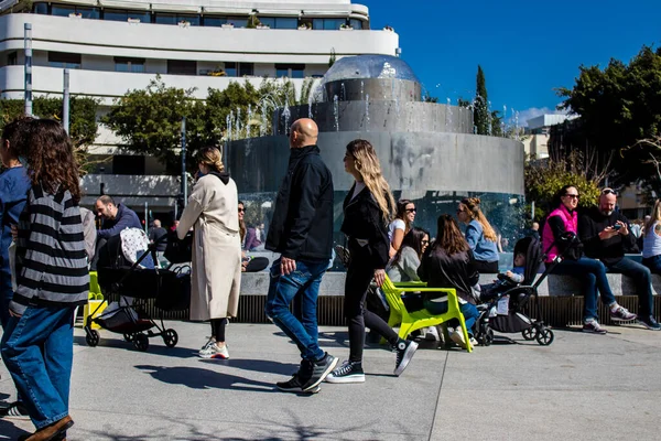 Tel Aviv Israel Marzo 2022 Personas Identificadas Turistas Que Visitan — Foto de Stock