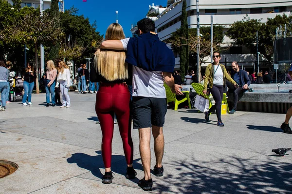 Tel Aviv Israel March 2022 Unidentified People Tourists Visiting Dizengoff — Stock Photo, Image