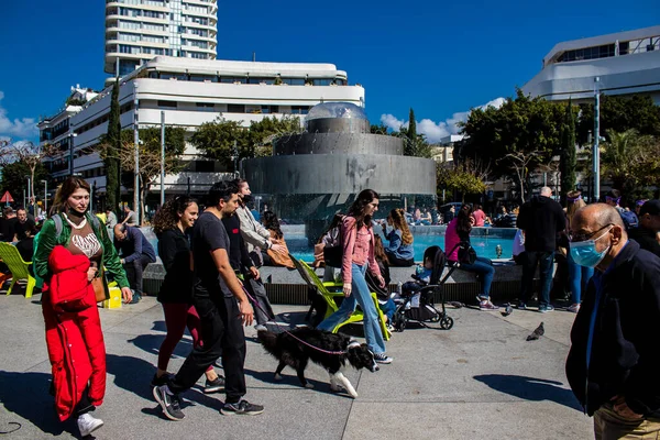 Tel Aviv Israel Marzo 2022 Personas Identificadas Turistas Que Visitan — Foto de Stock