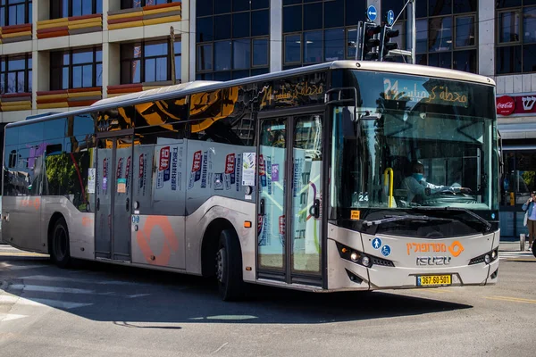 Тель Авів Ізраїль Березня 2022 Року Автобус Проїхав Вулицями Тель — стокове фото
