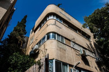 Tel Aviv, İsrail - 5 Mart 2022 Tel Aviv 'in metropol bölgesinin şehir merkezi İsrail' in en büyük ikinci şehri