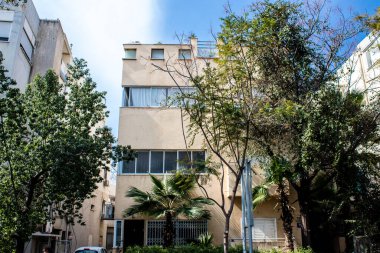 Tel Aviv, İsrail - 5 Mart 2022 Tel Aviv 'in metropol bölgesinin şehir merkezi İsrail' in en büyük ikinci şehri