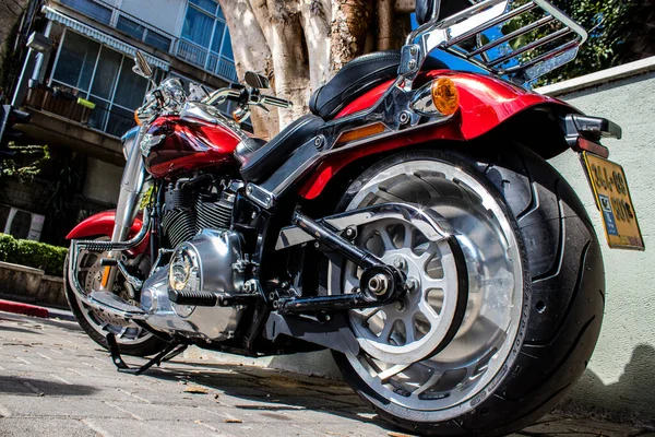 Тель Авив Израиль Марта 2022 Года Мотоцикл Harley Davidson Припаркован — стоковое фото