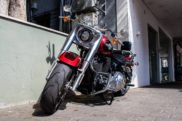Τελ Αβίβ Ισραήλ Μαρτίου 2022 Harley Davidson Μοτοσικλέτα Σταθμευμένο Στους — Φωτογραφία Αρχείου