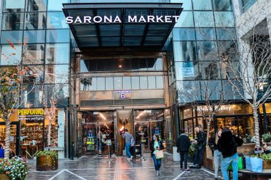 Tel Aviv, İsrail - 5 Mart 2022 Tel Aviv 'in metropol bölgesinin şehir merkezi İsrail' in en büyük ikinci şehri