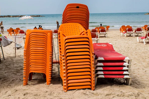 Tel Aviv Israele Marzo 2022 Impianti Sportivi Sicurezza Sulla Spiaggia — Foto Stock